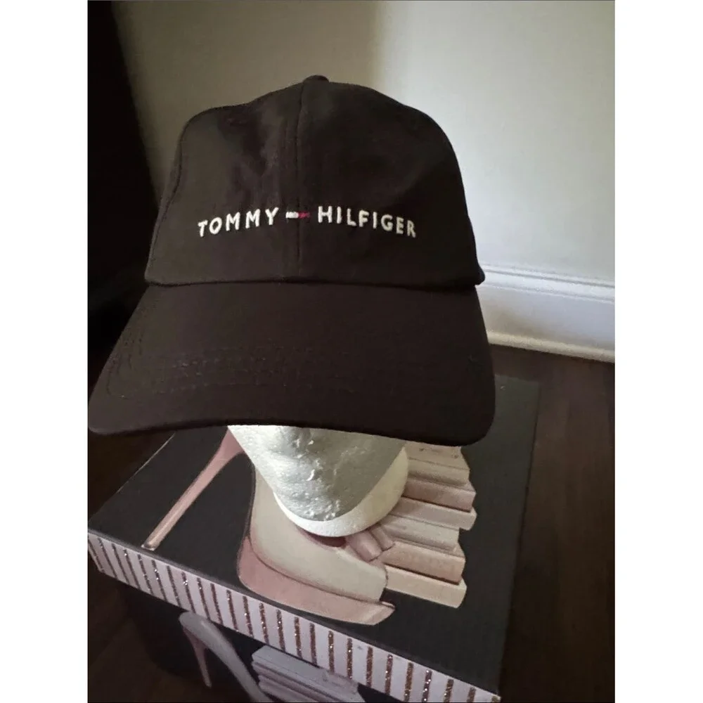 Tommy Hilfiger Black Embroidered Logo Baseball Cap